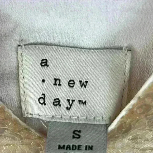 A New Day Dress Gold Women’s Size Small Sparkling Sequined NWT - Picture 3 of 10